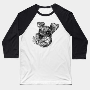 Ornate Schnauzer Baseball T-Shirt